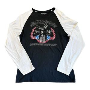 Ralph Lauren Denim & Supply Indian Head Shirt RL Men Medium Hippy Rock Roll